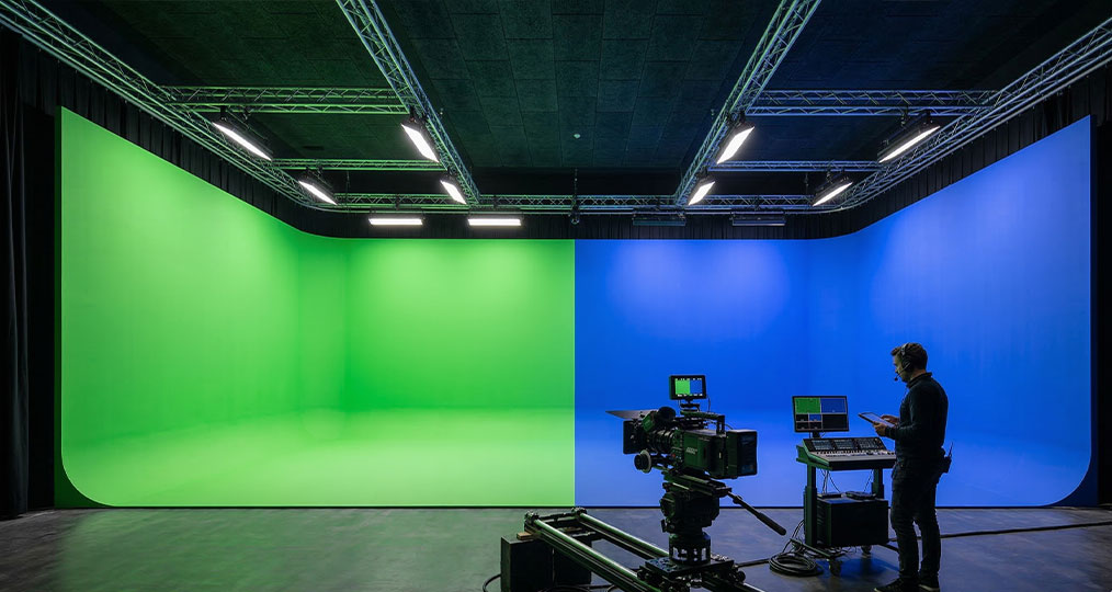 الشاشة الزرقاء مقابل الشاشة الخضراء: متى تستخدم كل منهما ولماذا؟